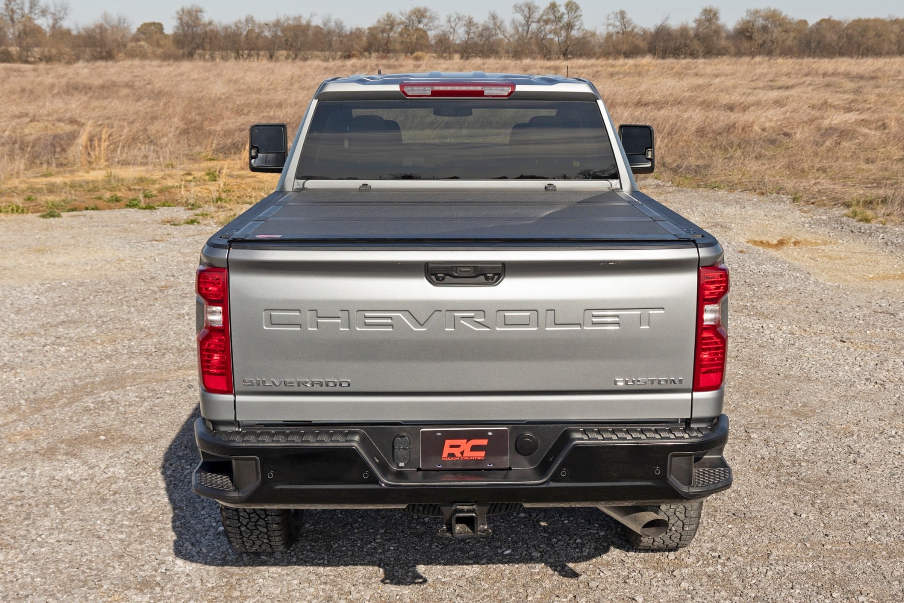 Hard Tri-Fold Flip Up Bed Cover 6 Foot 9 Inch Bed Chevy/GMC Silverado/Sierra 2500HD/3500HD (20-26) Rough Country-5