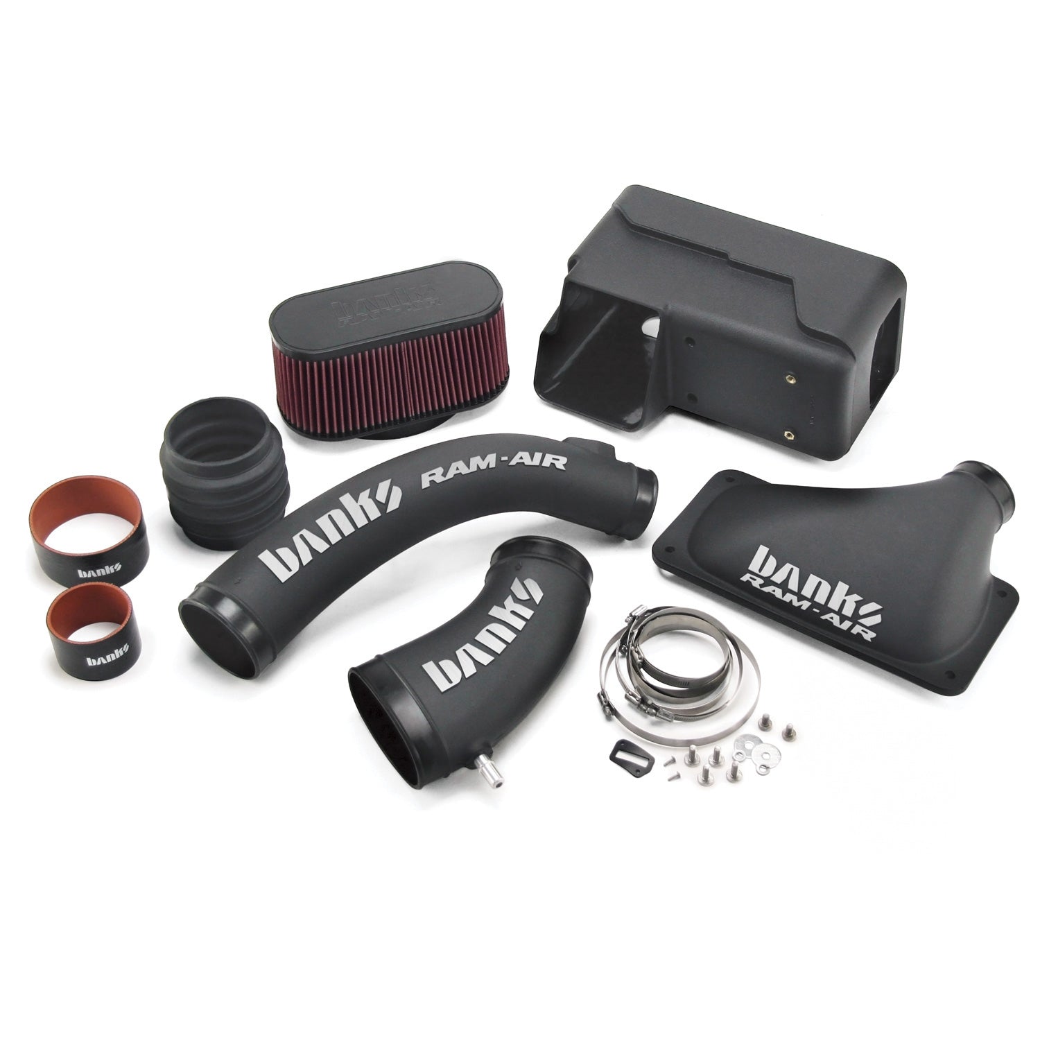 Ram-Air Cold-Air Intake System Oiled Filter 06-18 Ford 6.8L Class-A Motorhome Banks Power