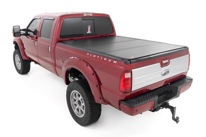 Hard Tri-Fold Flip Up Bed Cover 6 Foot 10 Inch Bed Ford F-250/F-350 Super Duty (99-16) Rough Country-2