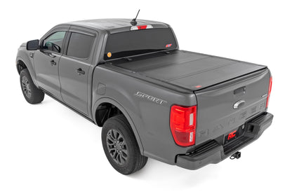 Hard Tri-Fold Flip Up Bed Cover 5 Foot Bed Ford Ranger 2WD/4WD (2019-2023) Rough Country-2