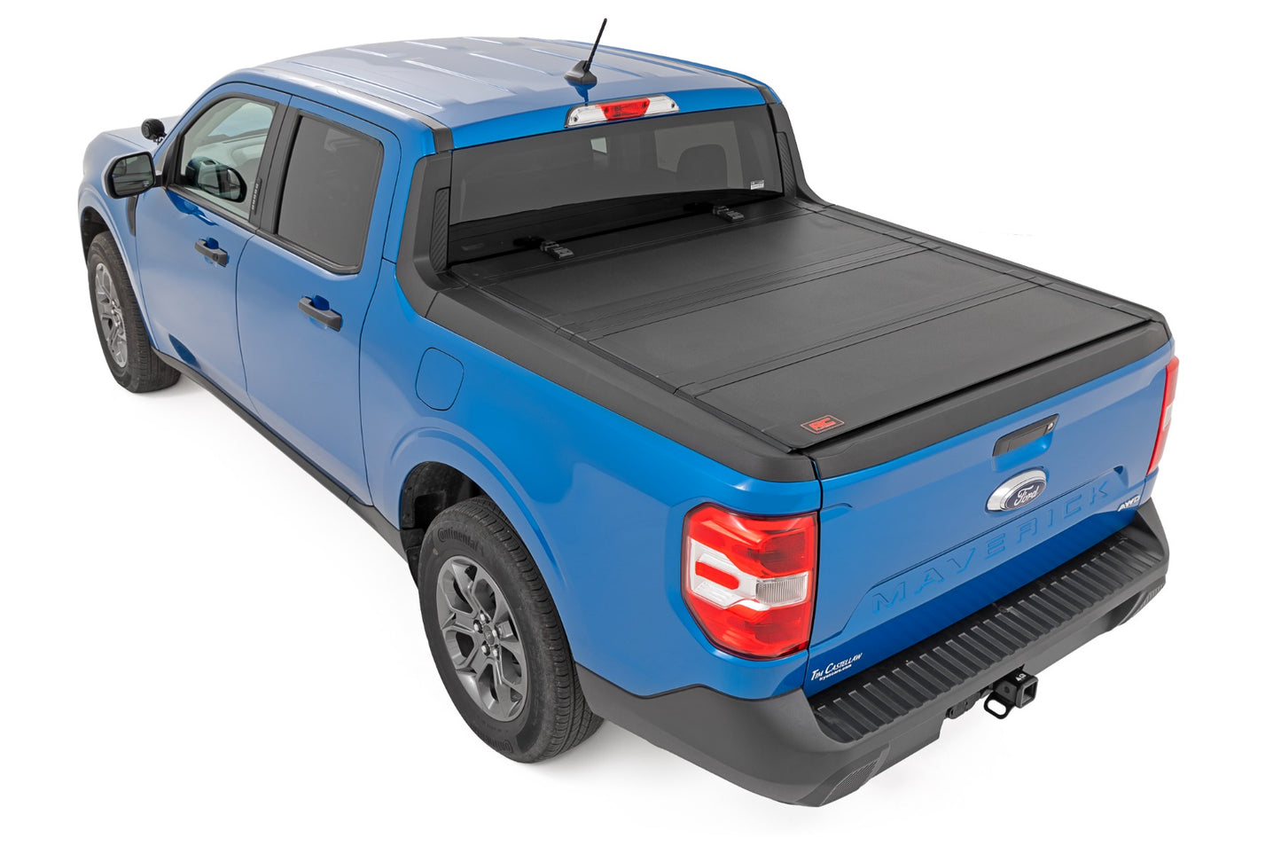 Hard Tri-Fold Flip Up Bed Cover 4 Foot 6 Inch Bed Ford Maverick 2WD/4WD (22-26) Rough Country-3
