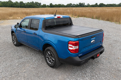 Hard Tri-Fold Flip Up Bed Cover 4 Foot 6 Inch Bed Ford Maverick 2WD/4WD (22-26) Rough Country-4
