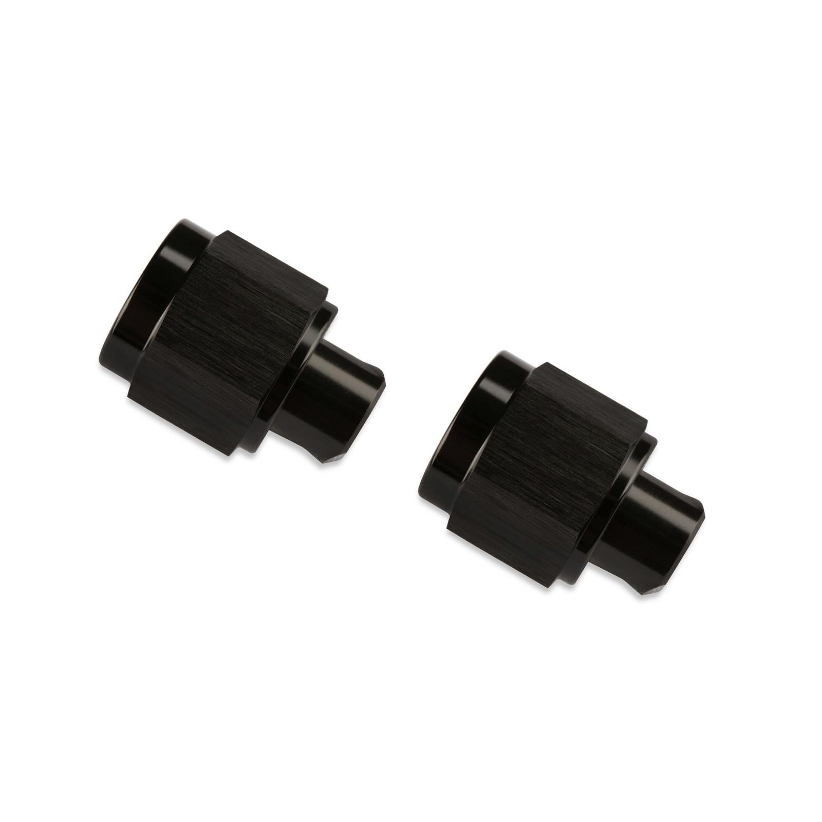 Fuel Hose Fitting -6 AN Caps (2) Black AN Cap 6061 Aluminum Construction Mr Gasket