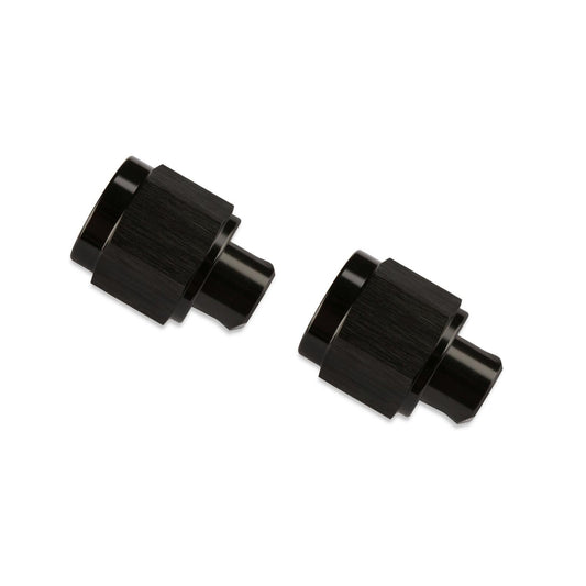 Fuel Hose Fitting -6 AN Caps (2) Black AN Cap 6061 Aluminum Construction Mr Gasket