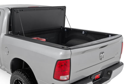 Hard Tri-Fold Flip Up Bed Cover 6 Foot 4 Inch Bed Ram 1500/2500/3500 (10-25 & Classic) Rough Country-1