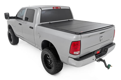 Hard Tri-Fold Flip Up Bed Cover 6 Foot 4 Inch Bed Ram 1500/2500/3500 (10-25 & Classic) Rough Country-2