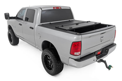 Hard Tri-Fold Flip Up Bed Cover 6 Foot 4 Inch Bed Ram 1500/2500/3500 (10-25 & Classic) Rough Country-3