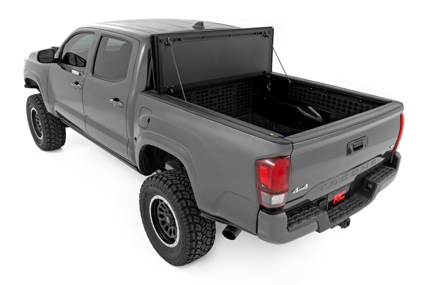 Hard Tri-Fold Flip Up Bed Cover 5 Foot Bed Toyota Tacoma 2WD/4WD (2005-2015) Rough Country-5