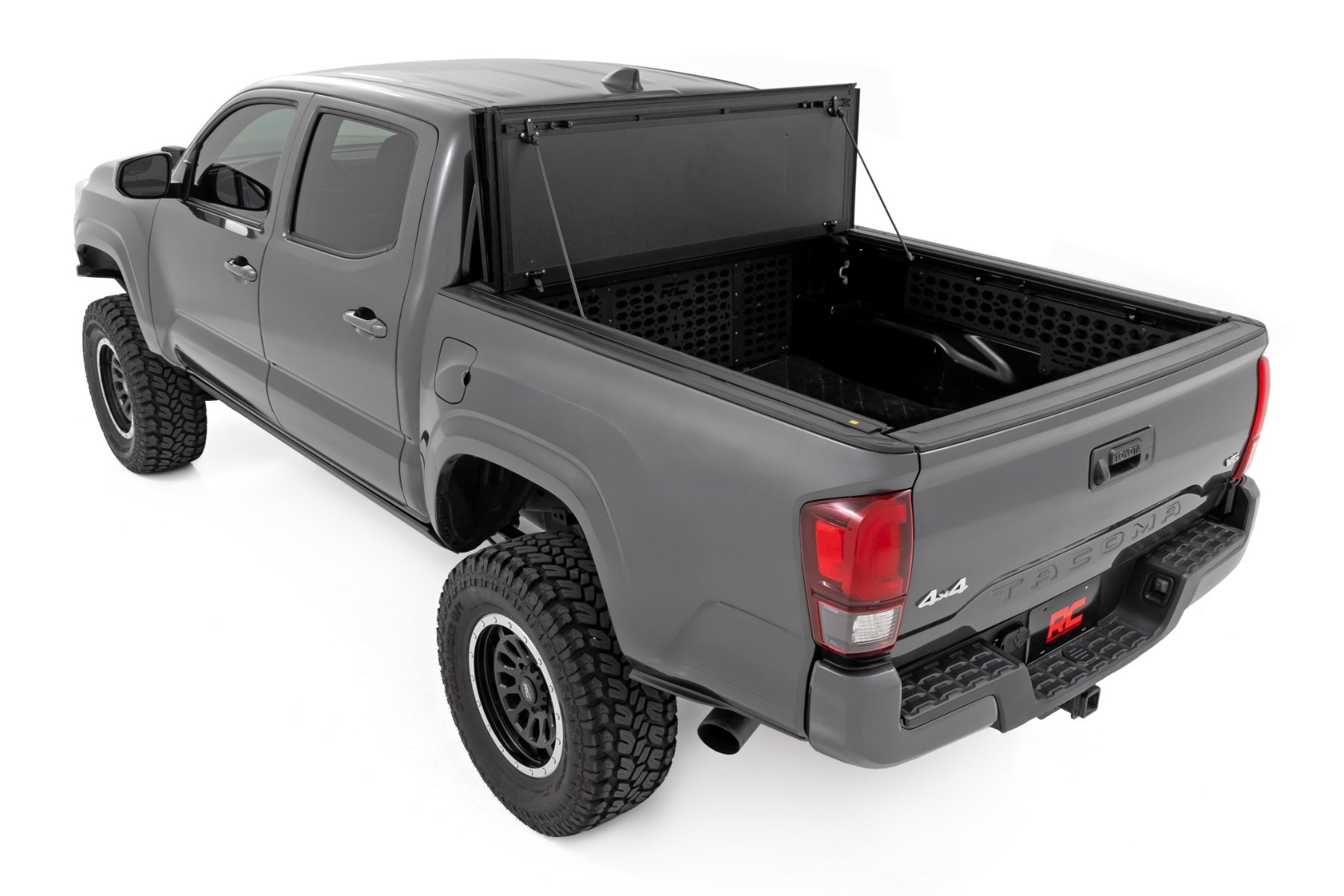 Hard Tri-Fold Flip Up Bed Cover 5 Foot Bed Toyota Tacoma 2WD/4WD (2005-2015) Rough Country-5
