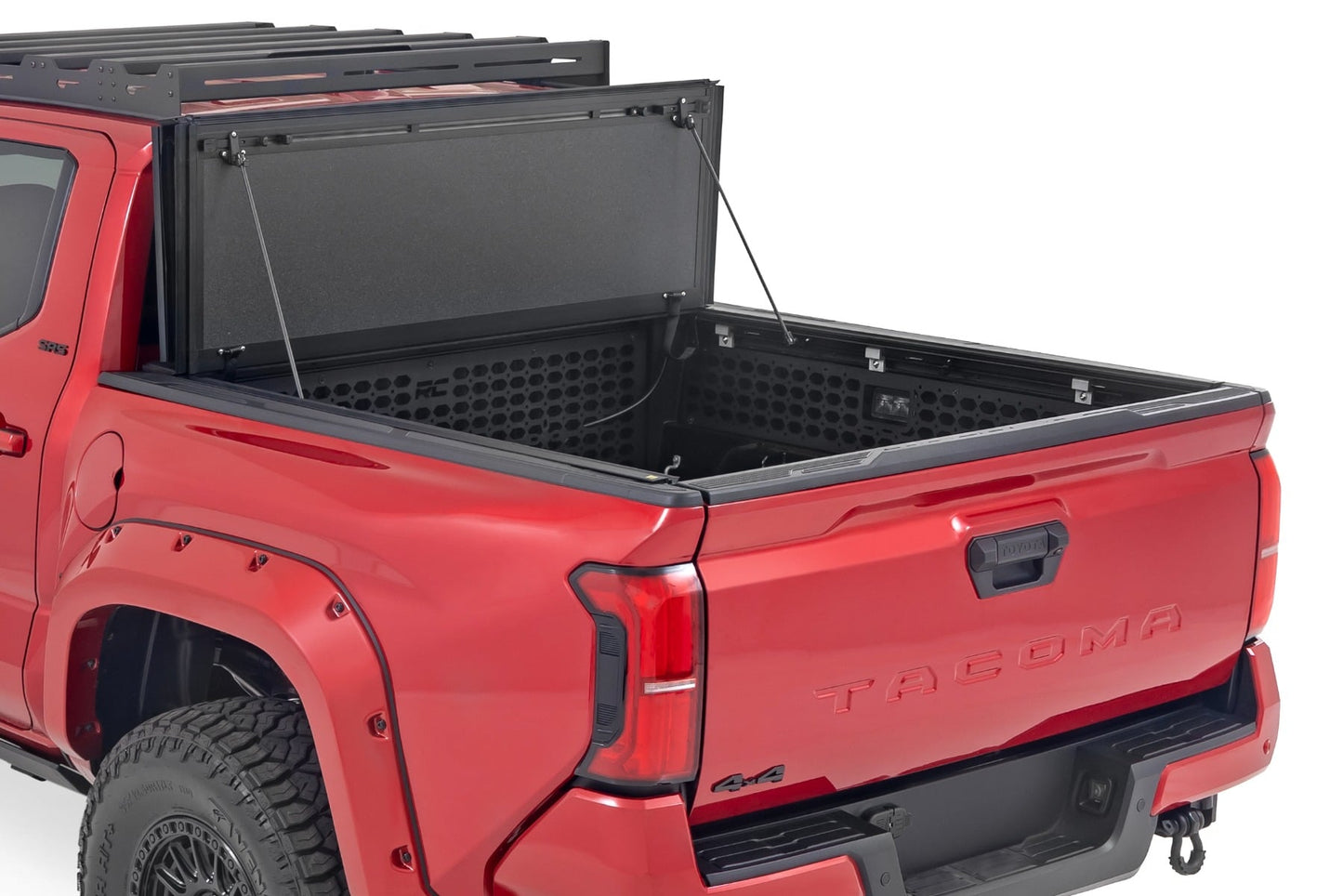 Hard Tri-Fold Flip Up Bed Cover 5 Foot Bed Toyota Tacoma 2WD/4WD (2024-2026) Rough Country-1
