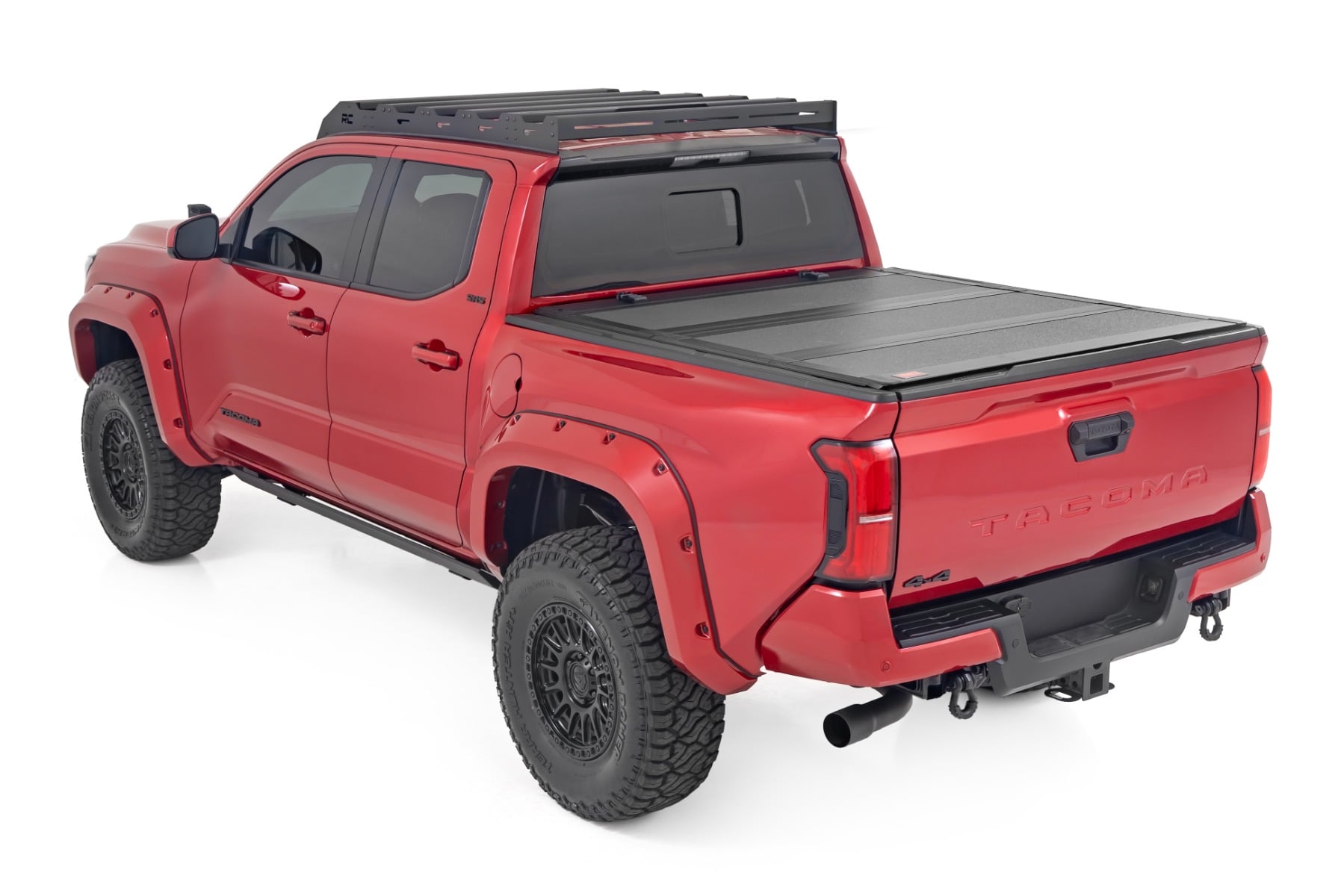 Hard Tri-Fold Flip Up Bed Cover 5 Foot Bed Toyota Tacoma 2WD/4WD (2024-2026) Rough Country-2