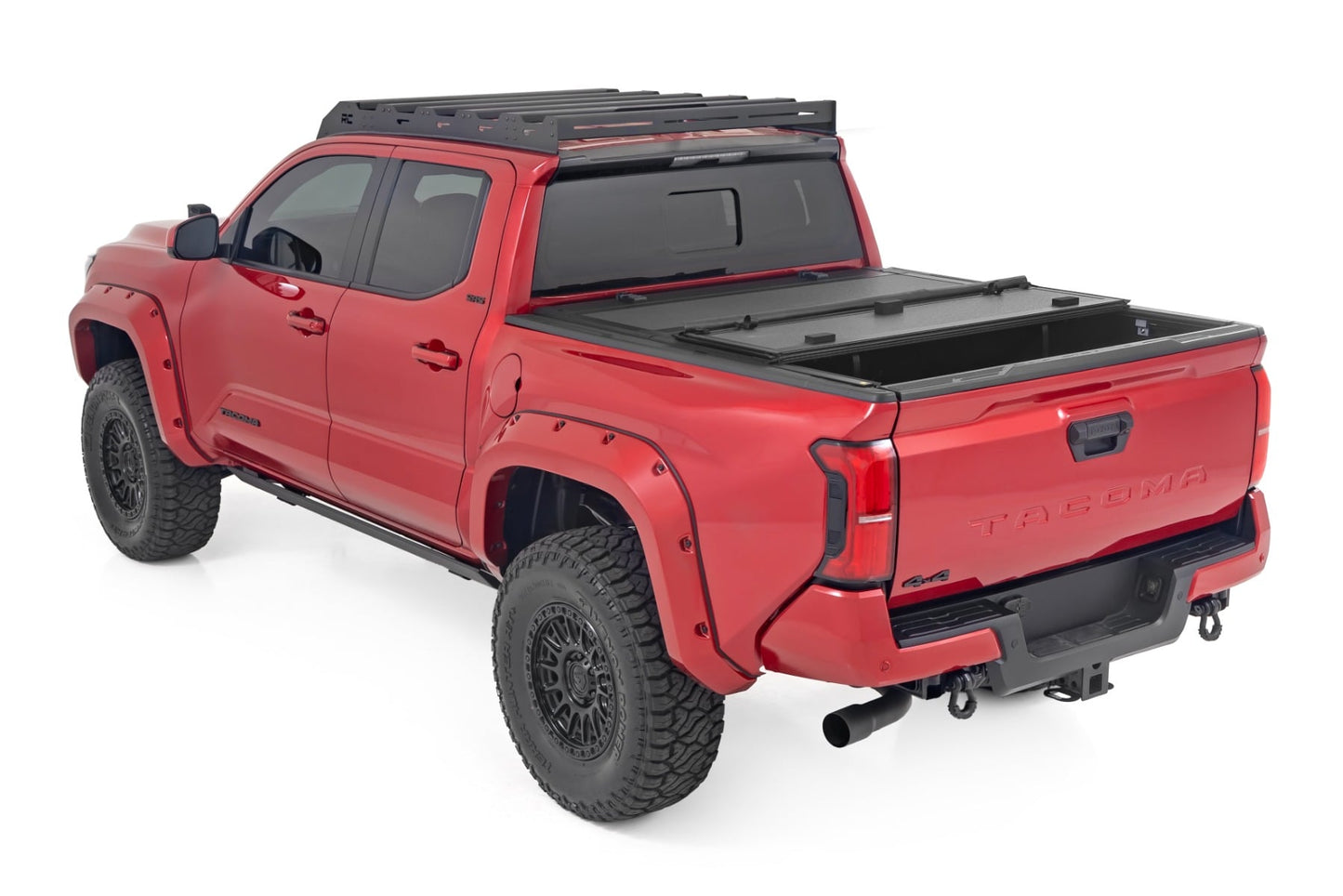 Hard Tri-Fold Flip Up Bed Cover 5 Foot Bed Toyota Tacoma 2WD/4WD (2024-2026) Rough Country-3