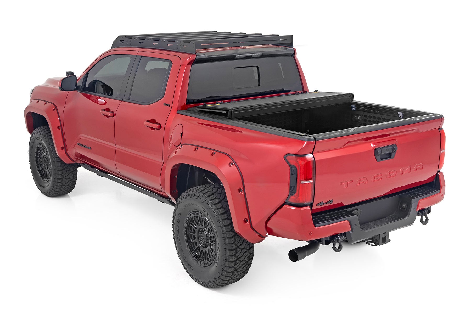 Hard Tri-Fold Flip Up Bed Cover 5 Foot Bed Toyota Tacoma 2WD/4WD (2024-2026) Rough Country-4
