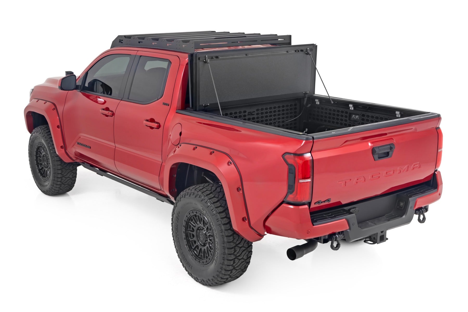 Hard Tri-Fold Flip Up Bed Cover 5 Foot Bed Toyota Tacoma 2WD/4WD (2024-2026) Rough Country-5