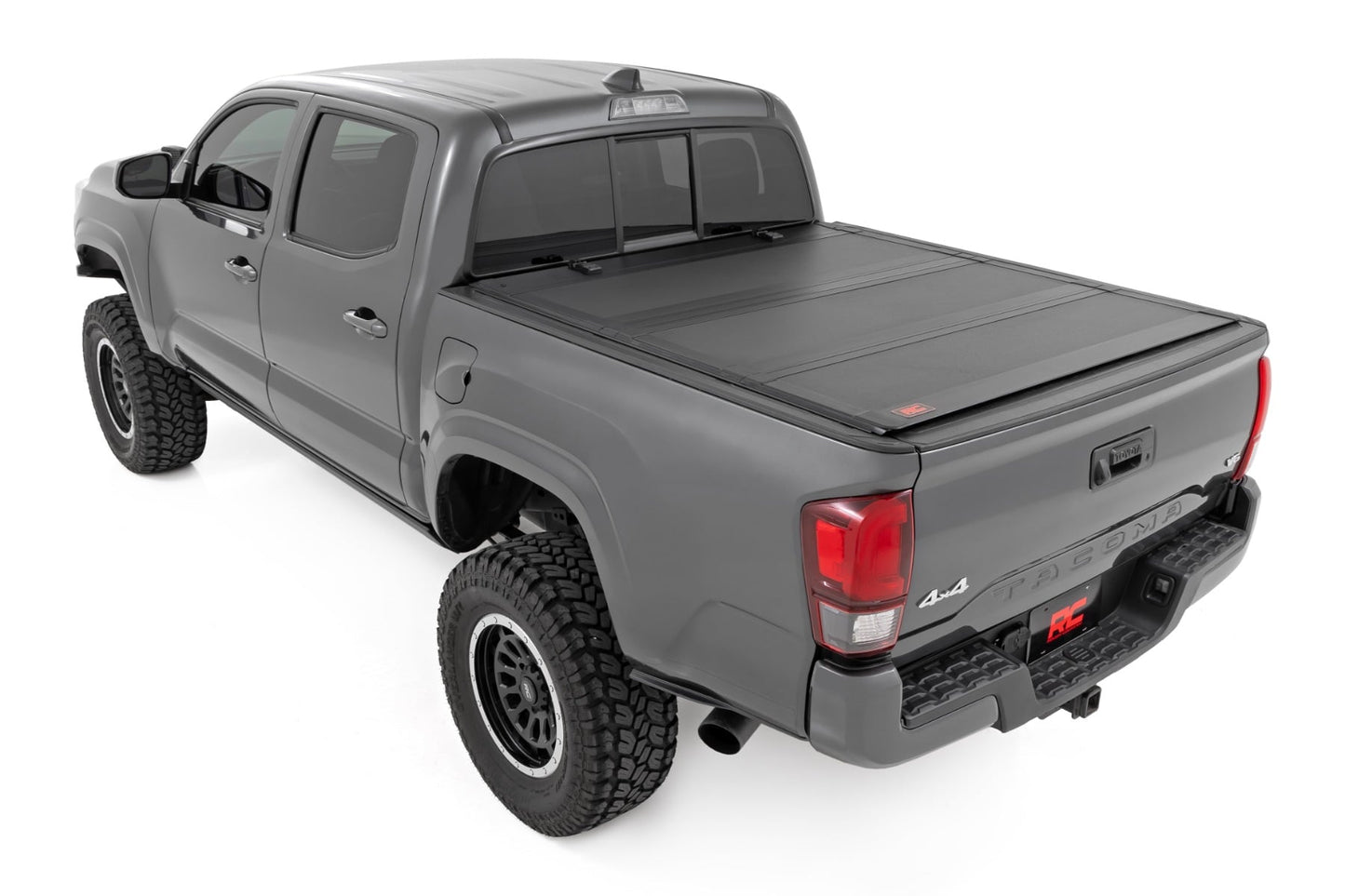Hard Tri-Fold Flip Up Bed Cover 6 Foot Bed Toyota Tacoma 2WD/4WD (2005-2015) Rough Country-2