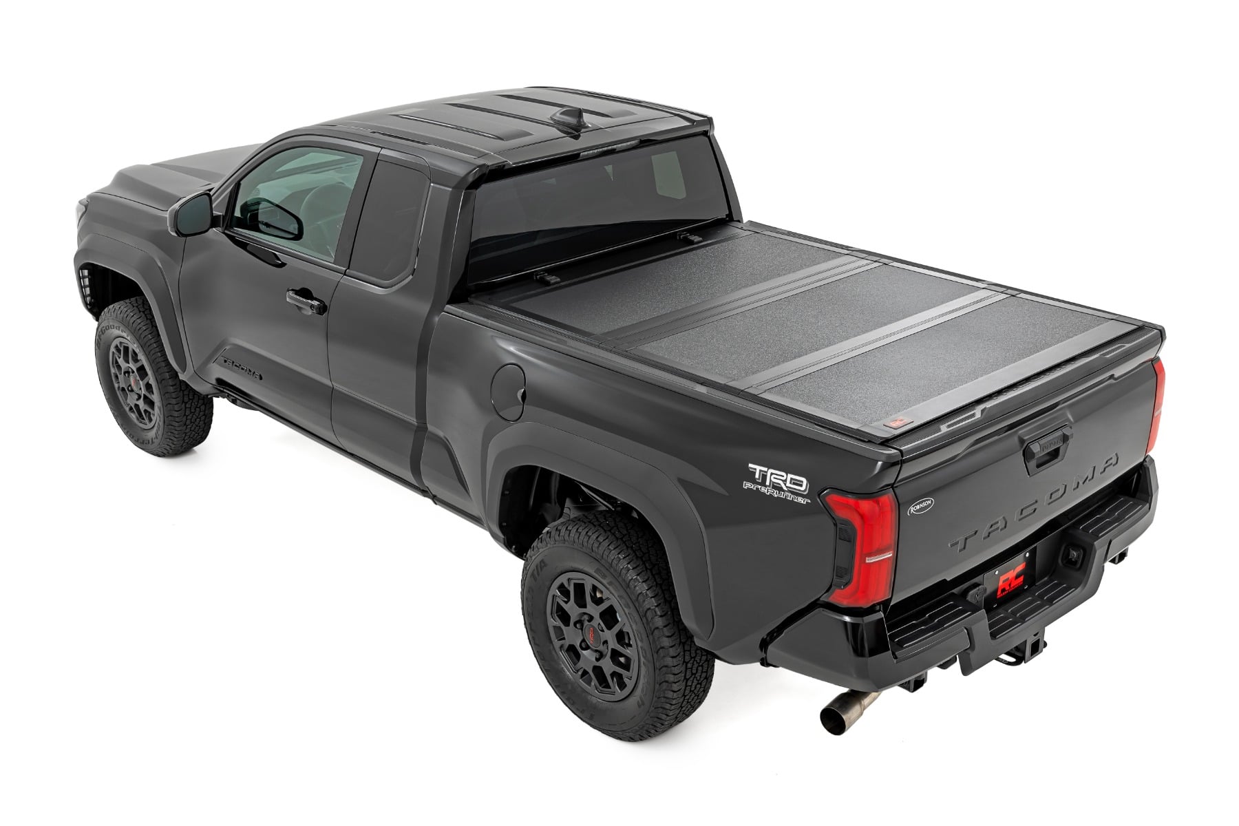 Hard Tri-Fold Flip Up Bed Cover 6 Foot Bed Toyota Tacoma 2WD/4WD (2024-2026) Rough Country-2