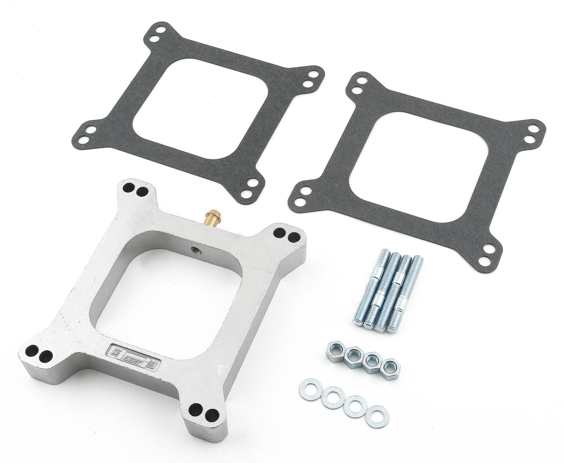 Carburetor Spacer Kit 1 Inch with 3/8 Inch PCV Tube Fits Square Flange Carburetors Mr Gasket