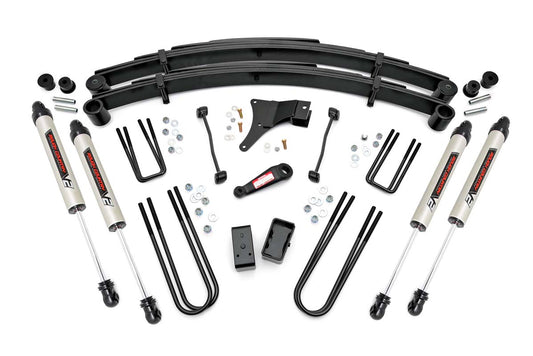 Rough Country 4 Inch Suspension Lift Kit V2 Monotube Shocks 99 Ford F-250/F-350 Super Duty Rough Country