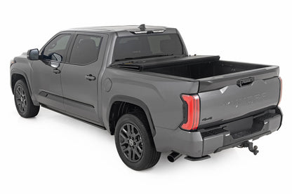 Hard Tri-Fold Flip Up Bed Cover 5 Foot 7 Inch Toyota Tundra 2WD/4WD (2022-2026) Rough Country-3