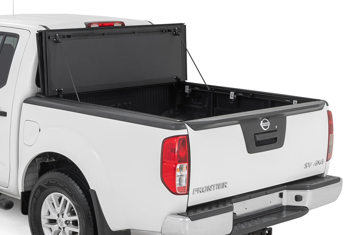 Hard Tri-Fold Flip Up Bed Cover 5 Foot Bed Nissan Frontier 2WD/4WD (05-21) Rough Country-1