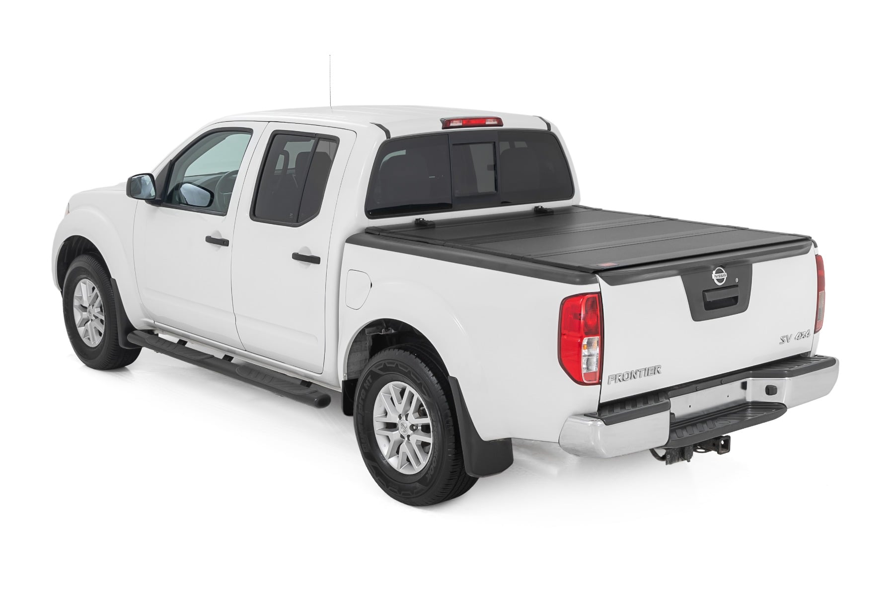 Hard Tri-Fold Flip Up Bed Cover 5 Foot Bed Nissan Frontier 2WD/4WD (05-21) Rough Country-2