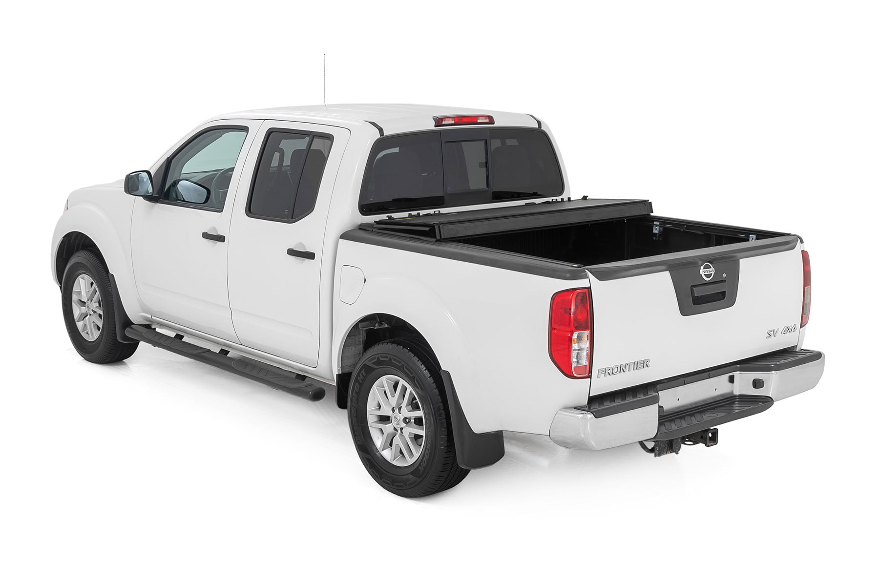 Hard Tri-Fold Flip Up Bed Cover 5 Foot Bed Nissan Frontier 2WD/4WD (05-21) Rough Country-3