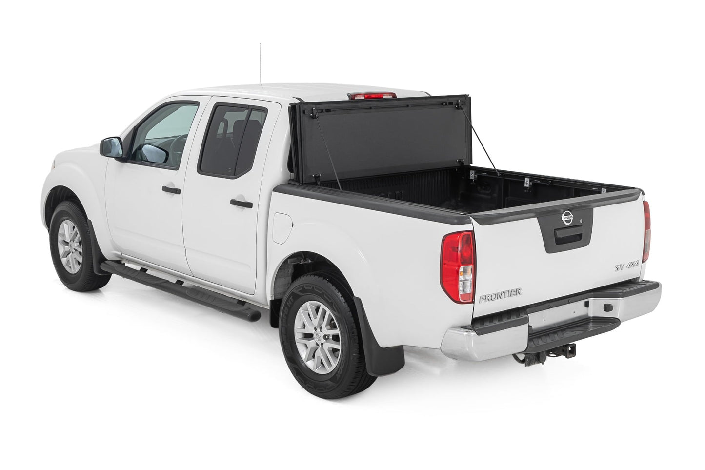Hard Tri-Fold Flip Up Bed Cover 5 Foot Bed Nissan Frontier 2WD/4WD (05-21) Rough Country-4