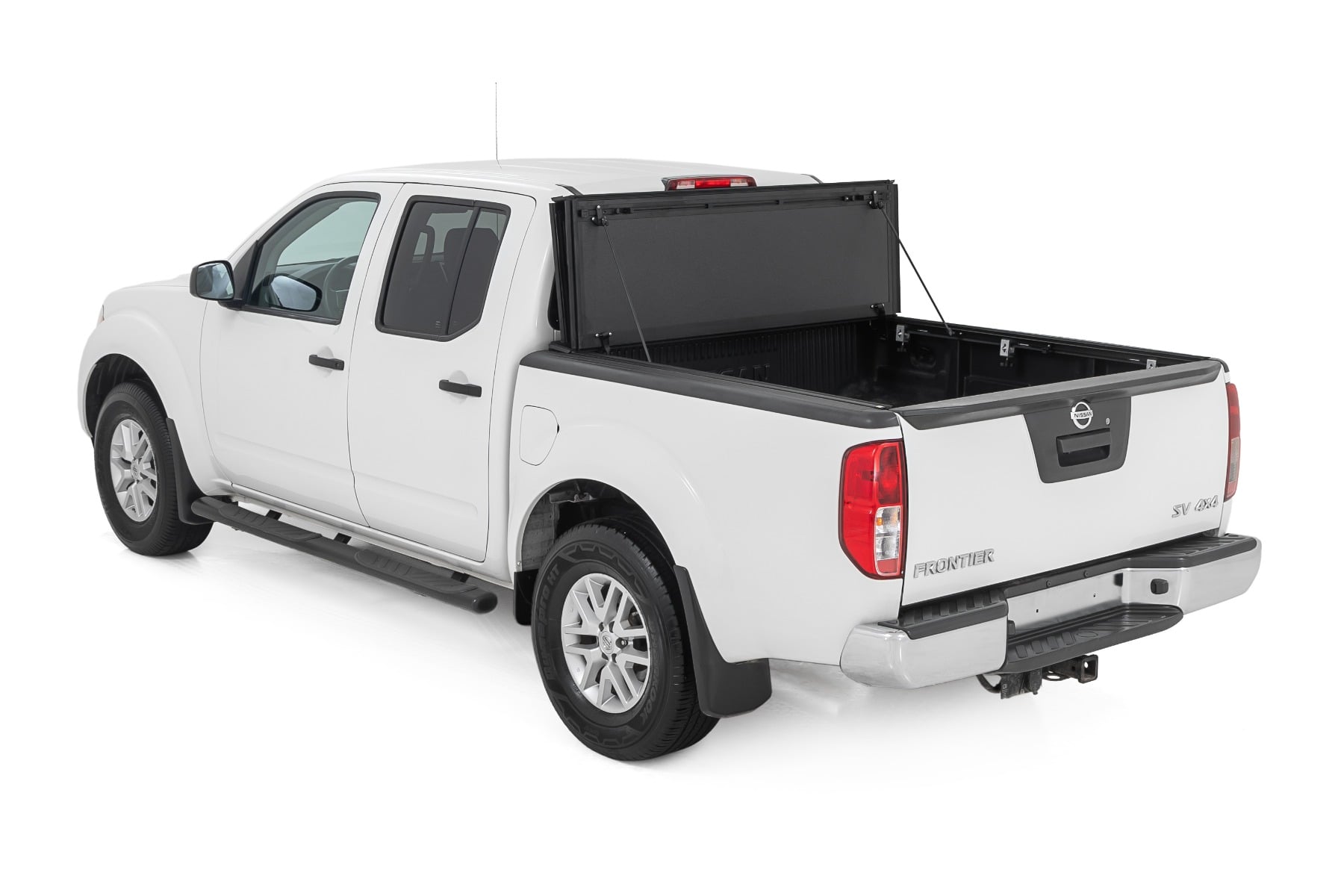 Hard Tri-Fold Flip Up Bed Cover 5 Foot Bed Nissan Frontier 2WD/4WD (05-21) Rough Country-4