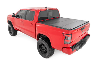 Hard Tri-Fold Flip Up Bed Cover 5 Foot Bed Nissan Frontier 2WD/4WD (22-26) Rough Country-3