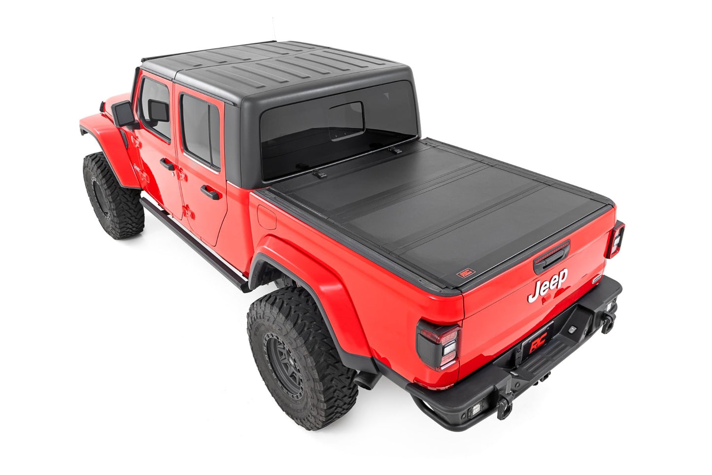 Hard Tri-Fold Flip Up Bed Cover 5 Foot Bed Jeep Gladiator JT 4WD (2020-2025) Rough Country-2