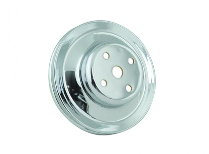 Water Pump Pulley Chrome Double Groove Fits 1969- Chevrolet 396-454 Big Block with Long Water Pump Mr Gasket