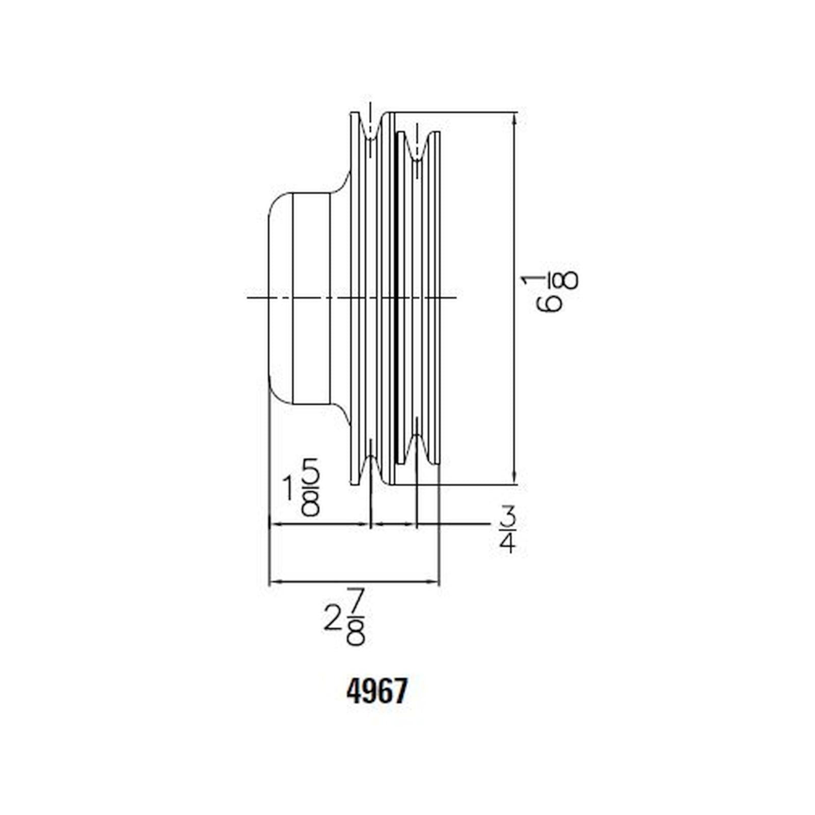 Water Pump Pulley Chrome Double Groove Fits 1969- Chevrolet 396-454 Big Block with Long Water Pump Mr Gasket-1