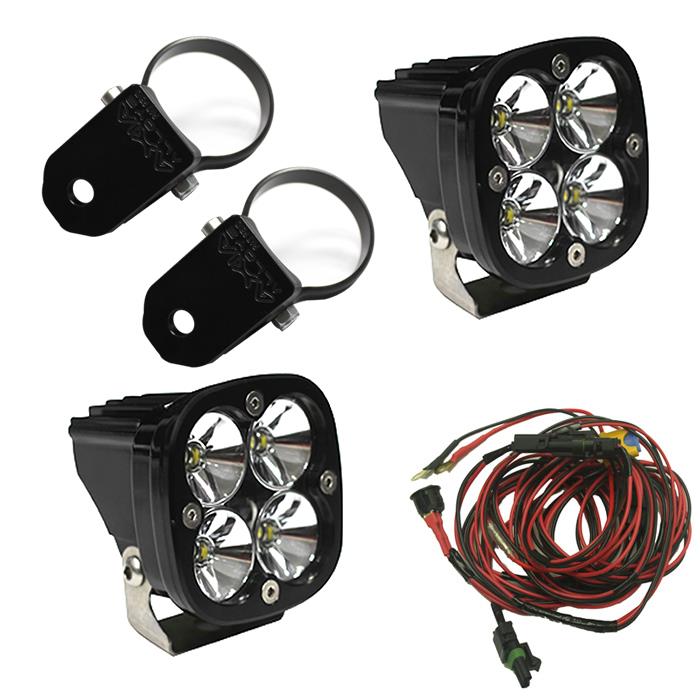LED Light Pods Kit W/A Pillar Mounts Harness Squadron Pro Baja Designs