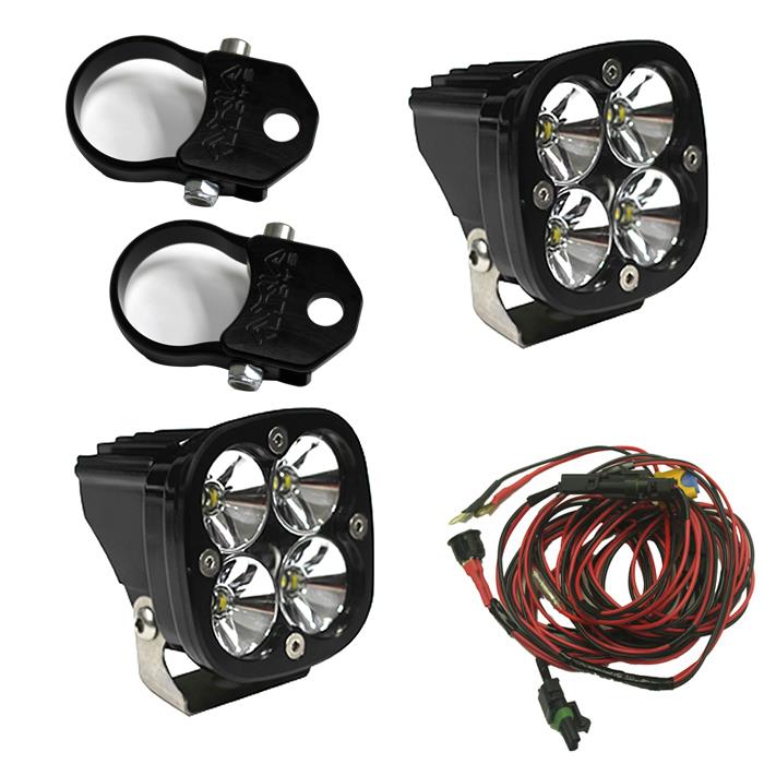 LED Light Pods Kit W/Vertical Mounts Harness Squadron Pro Baja Designs