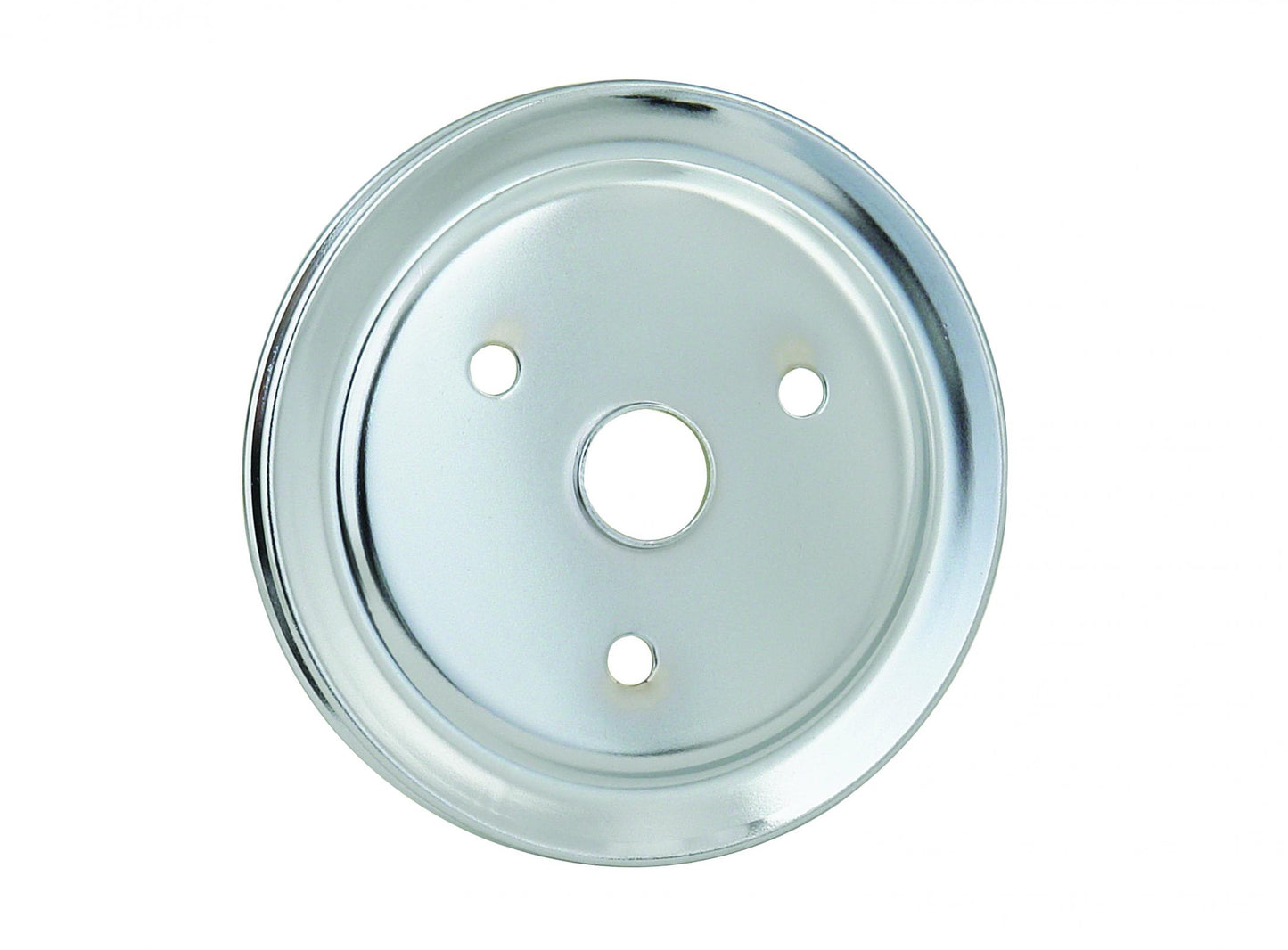 Crankshaft Pulley Chrome Single Groove Fits 1955-1968 Chevrolet 265-350 Small Block with Short Water Pump Mr Gasket