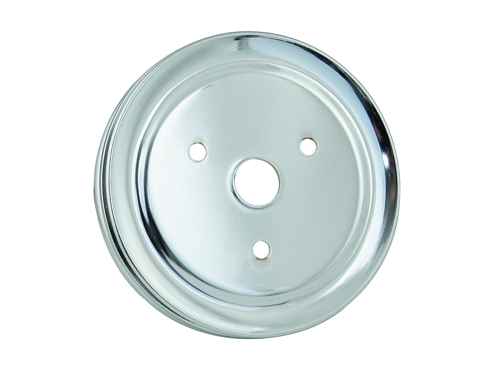 Crankshaft Pulley Chrome Double Groove Fits 1955-1968 Chevrolet 265-350 Small Block with Short Water Pump Mr Gasket