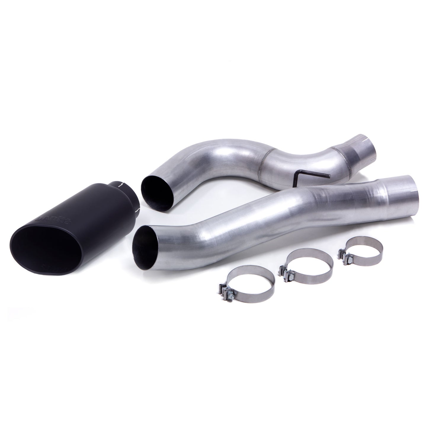 Monster Exhaust System 5-inch Single S/S-Black Tip CCSB for 13-18 Ram 2500/3500 Cummins 6.7L Banks Power-1