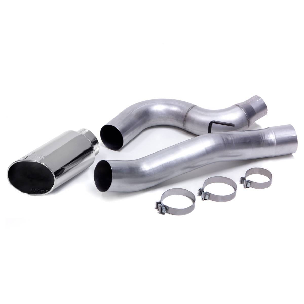 Monster Exhaust System 5-inch Single S/S-Chrome Tip CCSB for 13-18 Ram 2500/3500 Cummins 6.7L Banks Power-1
