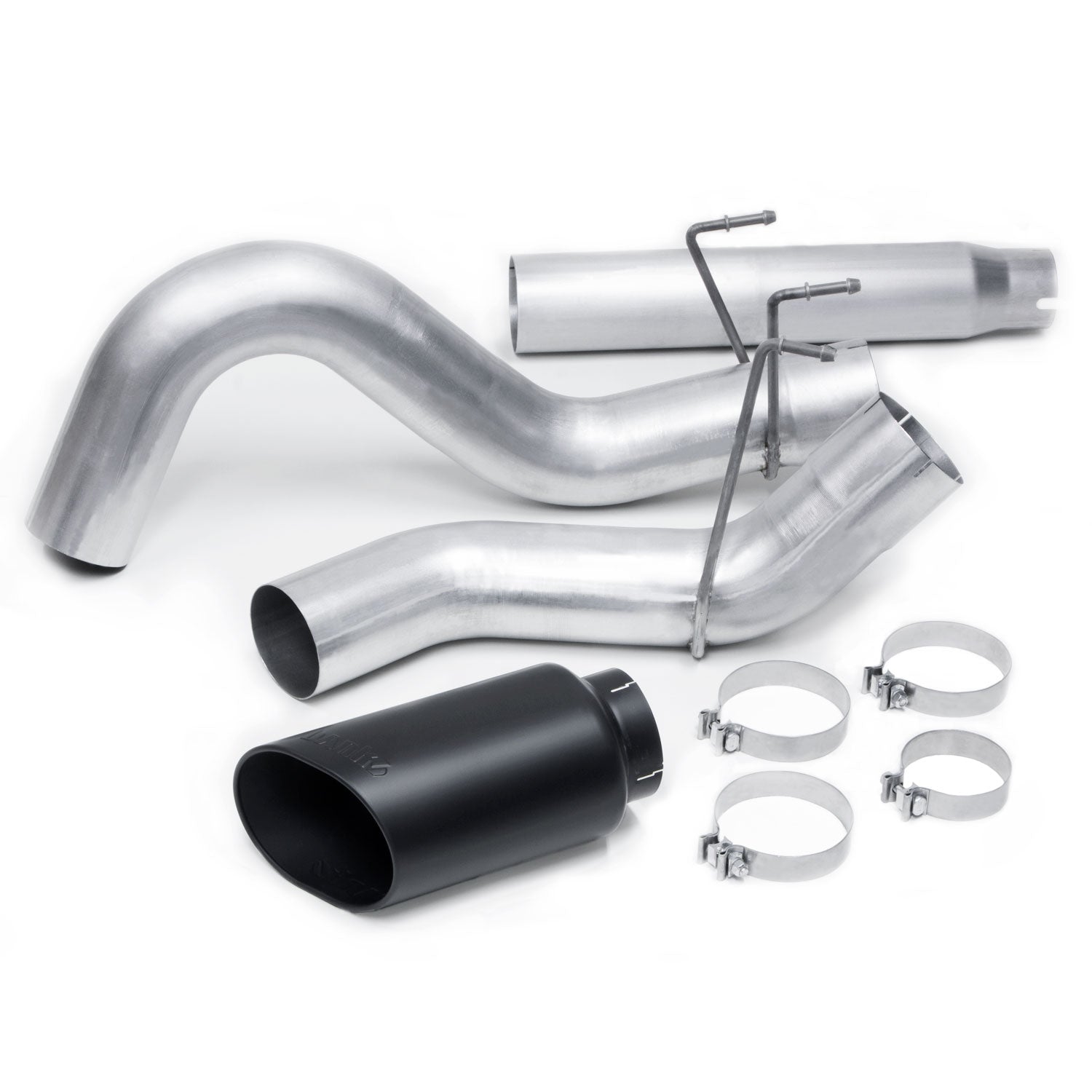 Monster Exhaust System 5-inch Single S/S-Black Tip for 10-12 Ram 2500/3500 Cummins 6.7L CCSB CCLB MCSB Banks Power-1