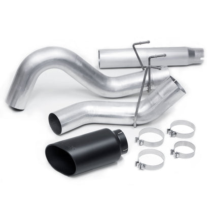 Monster Exhaust System 5-inch Single S/S-Black Tip for 10-12 Ram 2500/3500 Cummins 6.7L CCSB CCLB MCSB Banks Power-1