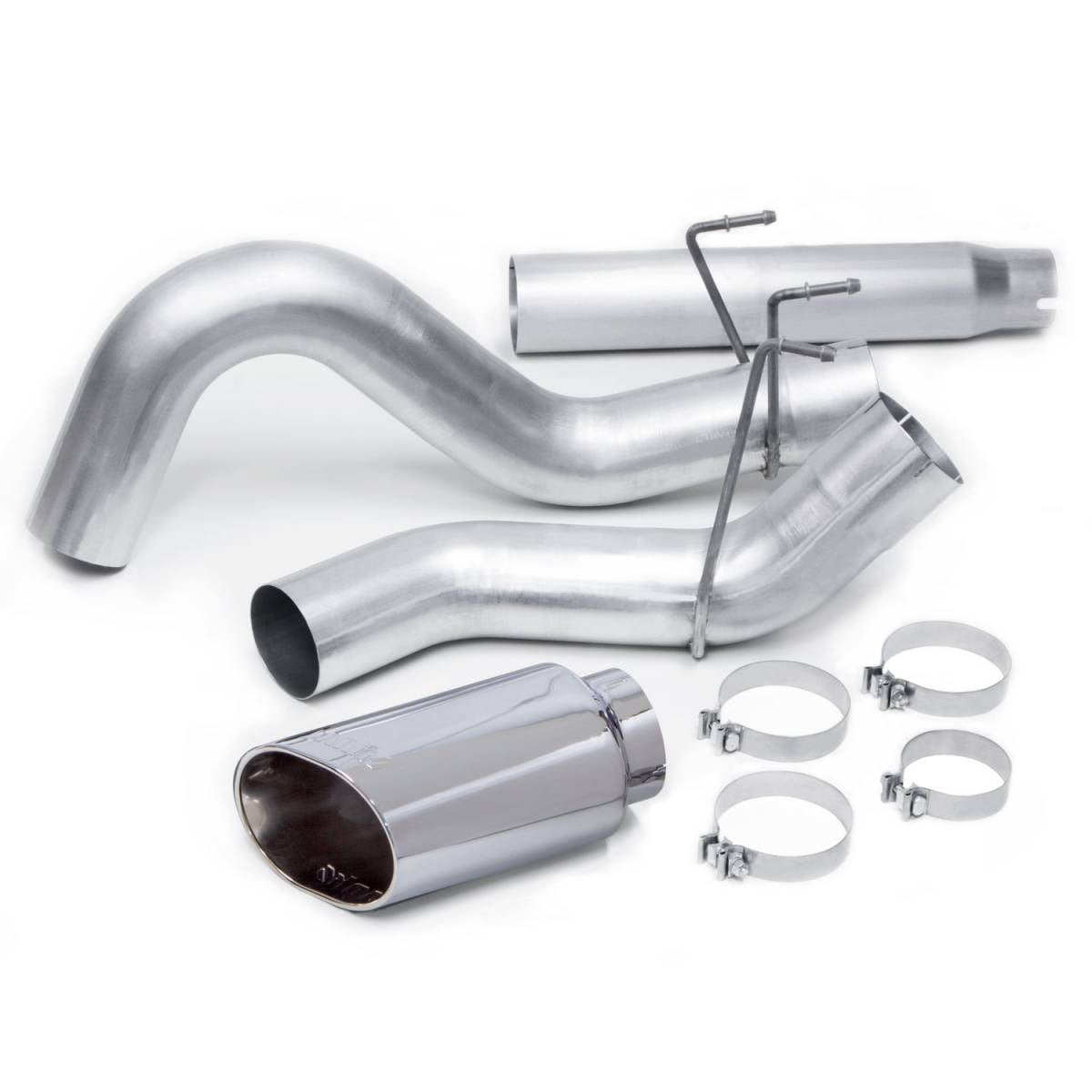 Monster Exhaust System 5-inch Single S/S-Chrome Tip for 10-12 Ram 2500/3500 Cummins 6.7L CCSB CCLB MCSB Banks Power-1