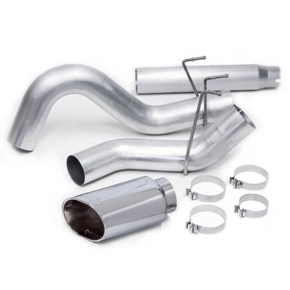 Monster Exhaust System 5-inch Single S/S-Chrome Tip for 10-12 Ram 2500/3500 Cummins 6.7L CCSB CCLB MCSB Banks Power-1