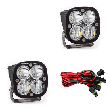 Squadron Pro Black LED Light Pod Pair (Driving/Combo, Clear) Baja Designs