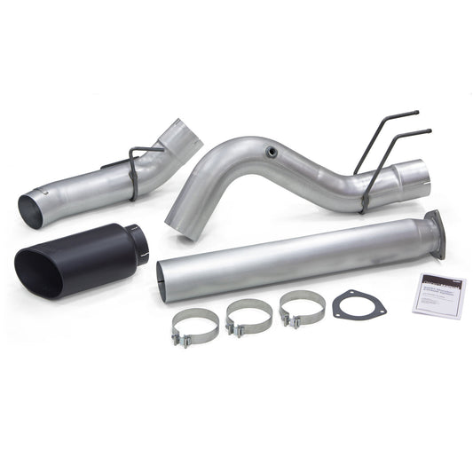 Monster Exhaust System 5-inch Single Exit Black Tip 17-26 Ford F250/F350/F450 6.7L Banks Power-1