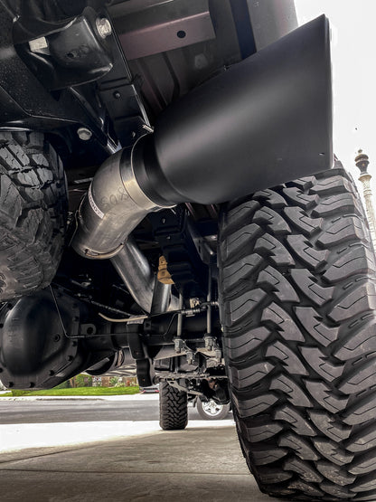 Monster Exhaust System 5-inch Single Exit Black Tip 17-26 Ford F250/F350/F450 6.7L Banks Power-4