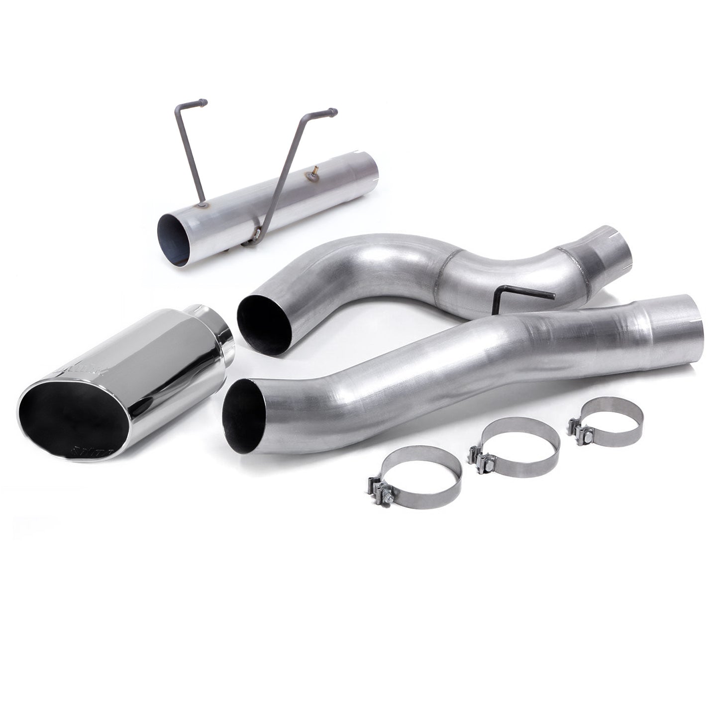 Monster Exhaust System 5-inch Single Exit Chrome SideKick Tip for 13-18 Ram 2500/3500 6.7L Cummins CCLB Banks Power-1