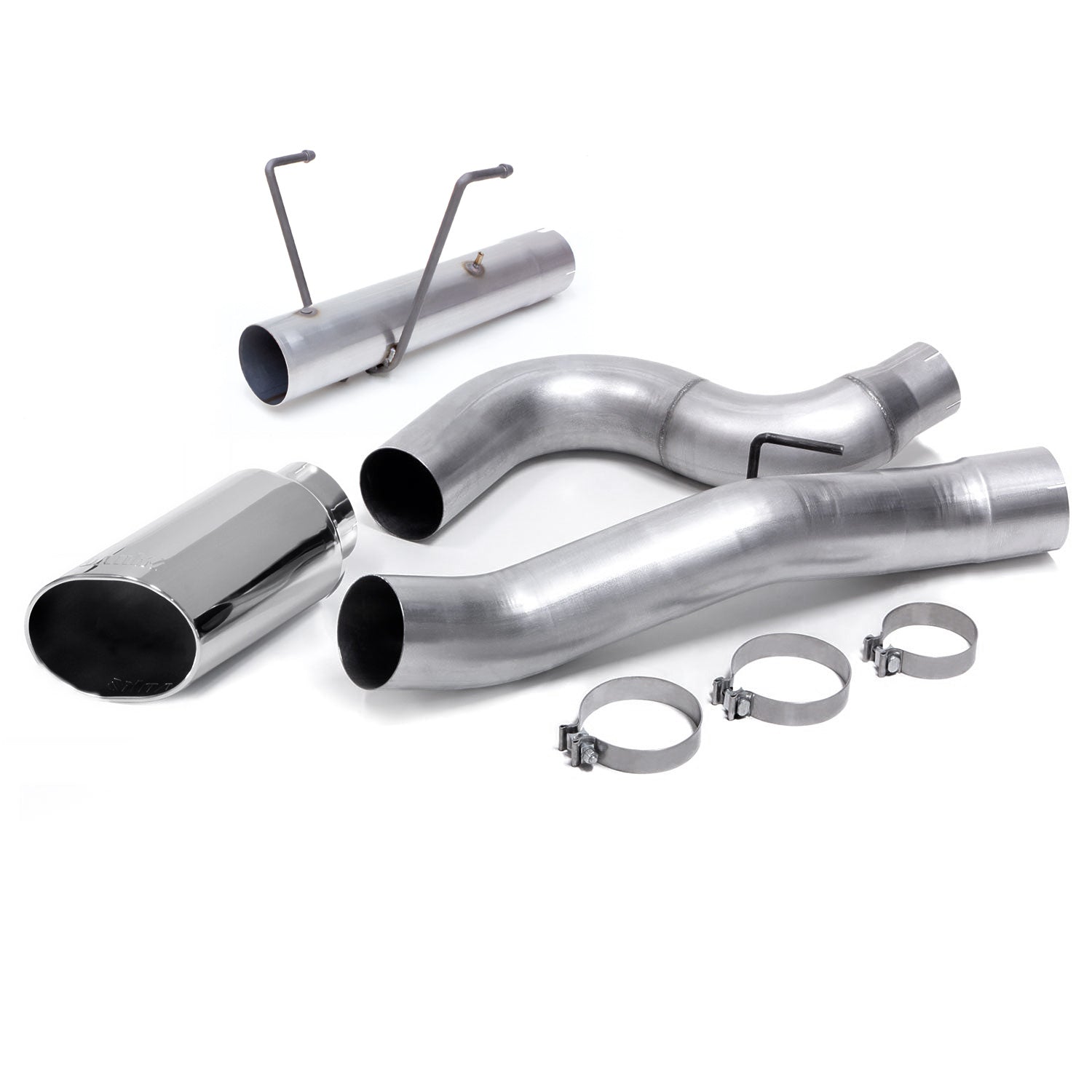Monster Exhaust System 5-inch Single Exit Chrome SideKick Tip for 13-18 Ram 2500/3500 6.7L Cummins CCLB Banks Power-1