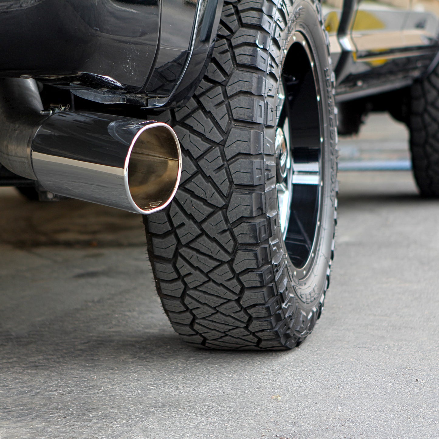 Monster Exhaust System 5-inch Single Exit Chrome SideKick Tip for 13-18 Ram 2500/3500 6.7L Cummins CCLB Banks Power-2