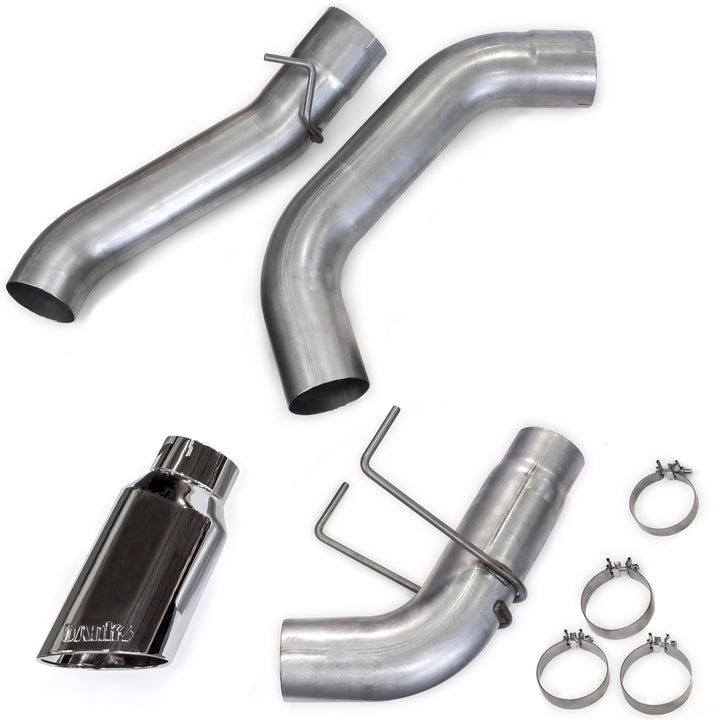 Monster Exhaust System for 19-24 RAM 2500/3500 6.7L Cummins Crew Cab Short Bed (SRW) Chrome-Plated Stainless Tip Banks Power-1