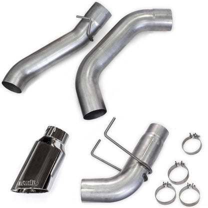 Monster Exhaust System for 19-24 RAM 2500/3500 6.7L Cummins Crew Cab Short Bed (SRW) Chrome-Plated Stainless Tip Banks Power-1